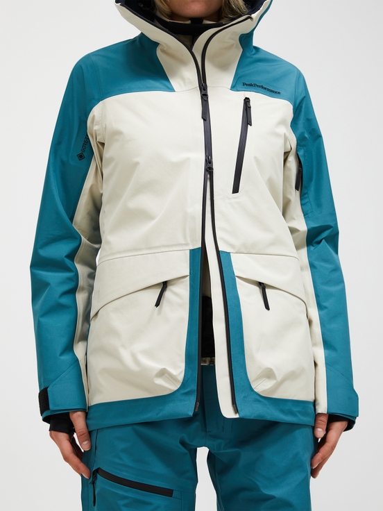 Blue / Cream Women Peak Performance Vertical Gore-tex 3l Shell Ski Jacket | US-ARWNK3285