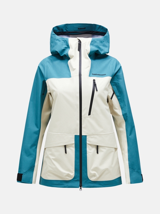 Blue / Cream Women Peak Performance Vertical Gore-tex 3l Shell Ski Jacket | US-ARWNK3285