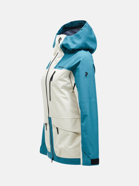 Blue / Cream Women Peak Performance Vertical Gore-tex 3l Shell Ski Jacket | US-ARWNK3285