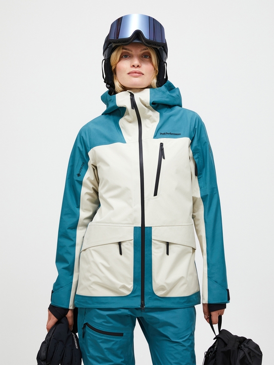 Blue / Cream Women Peak Performance Vertical Gore-tex 3l Shell Ski Jacket | US-ARWNK3285