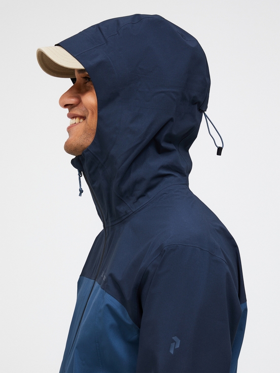 Blue / Dark Blue Men Peak Performance Trail Hipe Shell Jacket | US-SUDQY9710