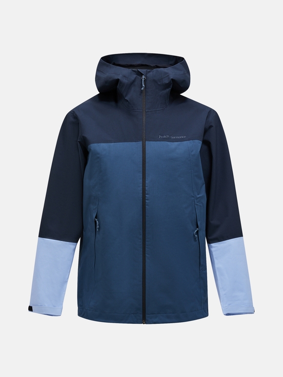 Blue / Dark Blue Men Peak Performance Trail Hipe Shell Jacket | US-SUDQY9710