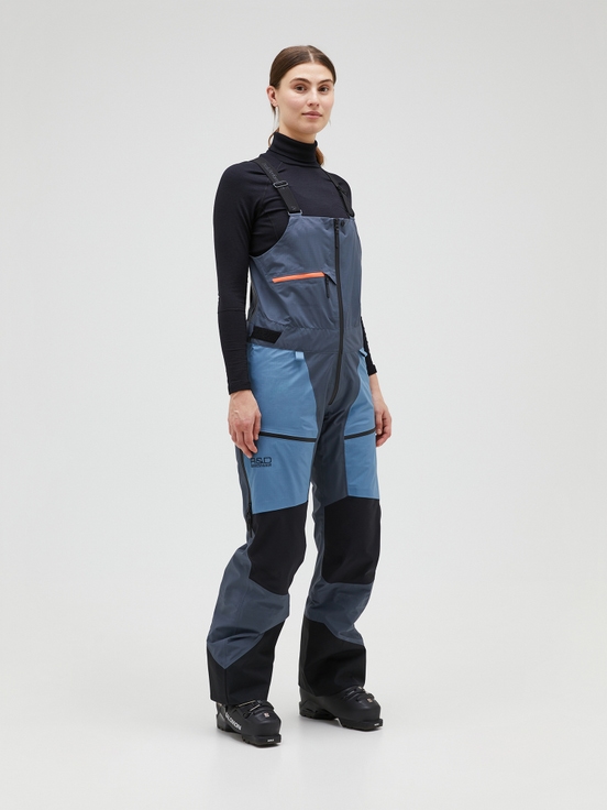 Blue / Dark Blue Women Peak Performance Vertical Gore-tex Pro 3l Shell Bib Pants | US-GLQDJ9825