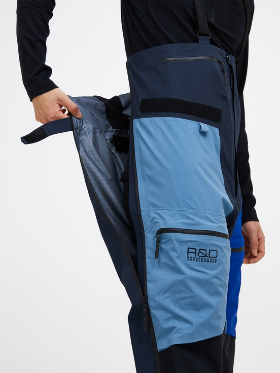 Blue / Dark Blue / Black Men Peak Performance Vertical Gore-tex Pro Ldn 3l Shell Bib Pants | US-UYEGH2510