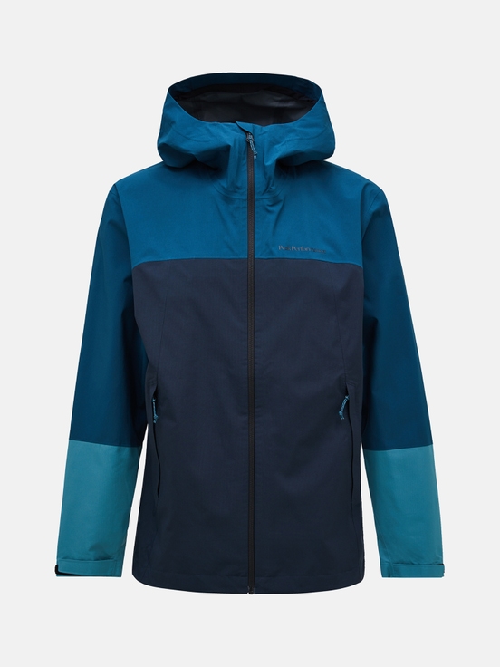 Blue / Navy Men Peak Performance Trail Hipe Shell Jacket | US-QFNID5041