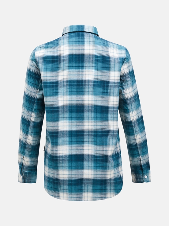 Blue / White Women Peak Performance Cotton Flannel Shirts | US-OMFBV0956