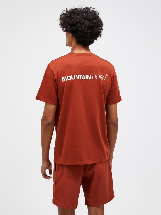 Brown Orange Men Peak Performance Explore Graphic T-shirt | US-OSJDN9746