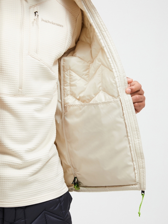 Cream Men Peak Performance Elevate Hood Down Jacket | US-BNKHF8613