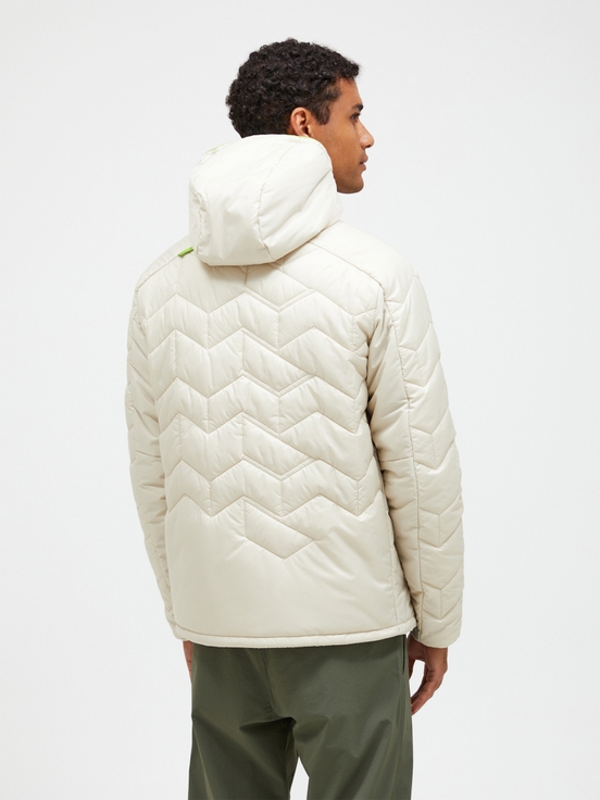 Cream Men Peak Performance Elevate Hood Down Jacket | US-BNKHF8613