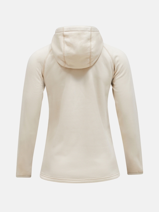 Cream Women Peak Performance Chill Light Zip Hood Midlayers | US-RAWIJ8149