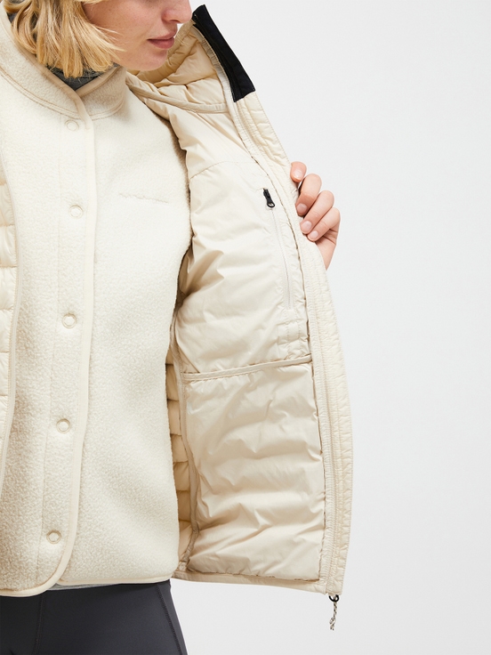 Cream Women Peak Performance Down Liner Hood Down Jacket | US-GCKFV2807