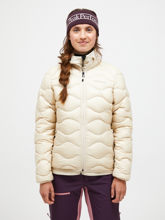 Cream Women Peak Performance Helium Down Jacket | US-VPIYL0893