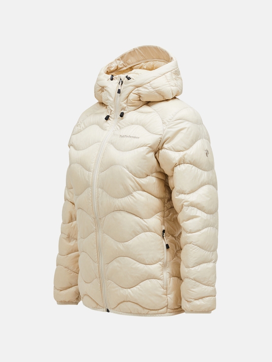 Cream Women Peak Performance Helium Hood Down Jacket | US-LOKXI5874