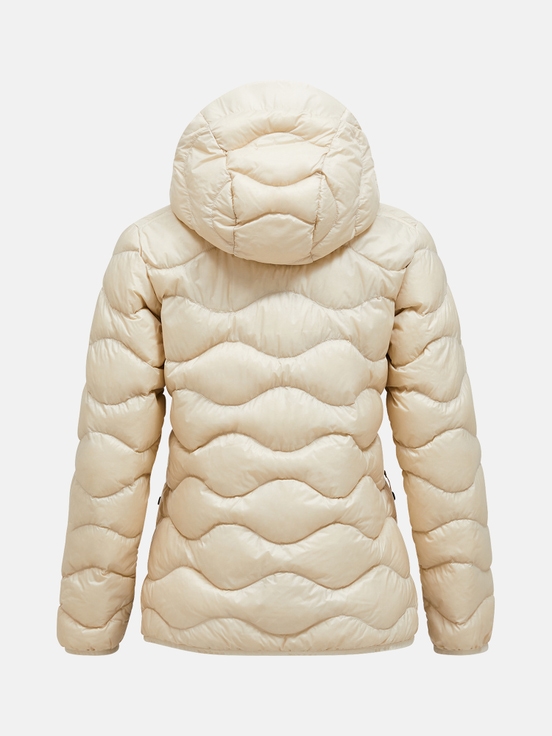 Cream Women Peak Performance Helium Hood Down Jacket | US-LOKXI5874