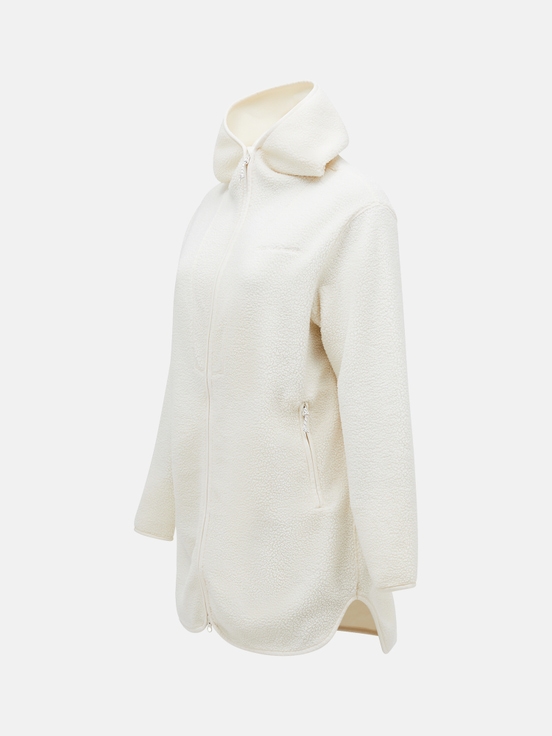 Cream Women Peak Performance Pile Long Zip Knitwear | US-CZRXE3154