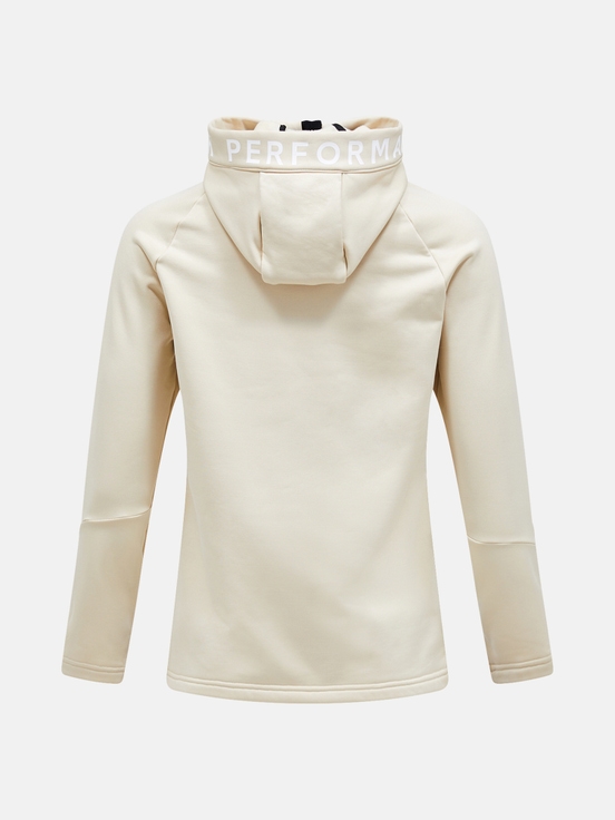 Cream Women Peak Performance Rider Zip Hood Midlayers | US-GRMDW2378