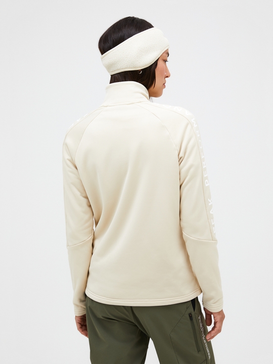 Cream Women Peak Performance Rider Zip Midlayers | US-GDBVN8365