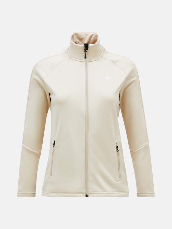 Cream Women Peak Performance Rider Zip Midlayers | US-GDBVN8365