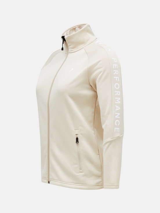 Cream Women Peak Performance Rider Zip Midlayers | US-GDBVN8365