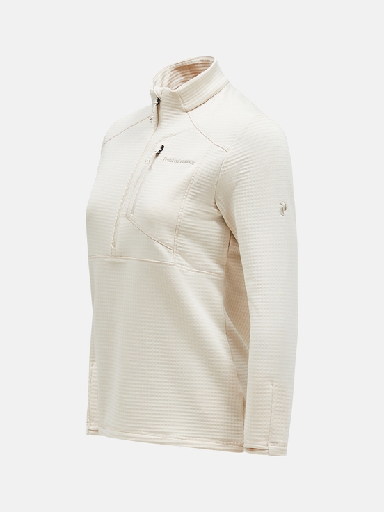 Cream Women Peak Performance Trail Polartec® Power Grid™ Half Zip Fleece | US-KTIHN8724