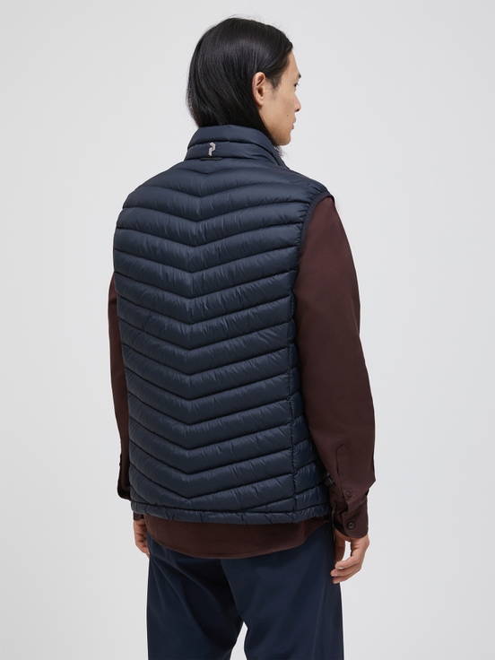 Dark Blue Men Peak Performance Frost Down Vest | US-MWKFV0312