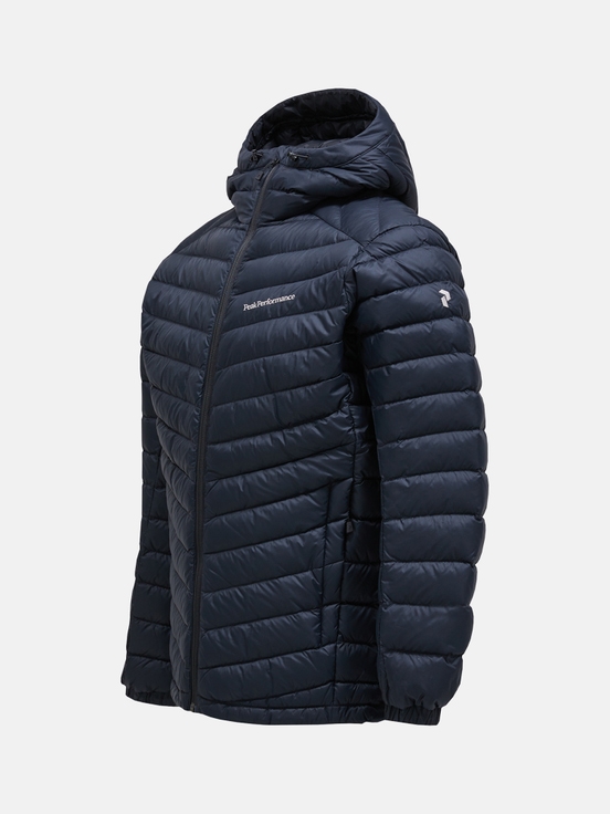 Dark Blue Men Peak Performance Frost Hood Down Jacket | US-ZNYTC4260