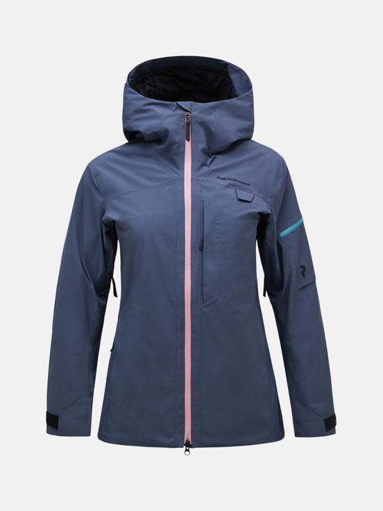 Dark Blue Women Peak Performance Alpine Gore-tex 2l Flo Edition Ski Jacket | US-NGCRM3420