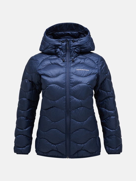 Dark Blue Women Peak Performance Helium Hood Down Jacket | US-POHTU8427