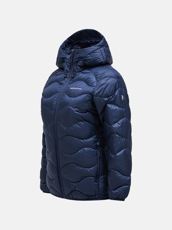 Dark Blue Women Peak Performance Helium Hood Down Jacket | US-POHTU8427