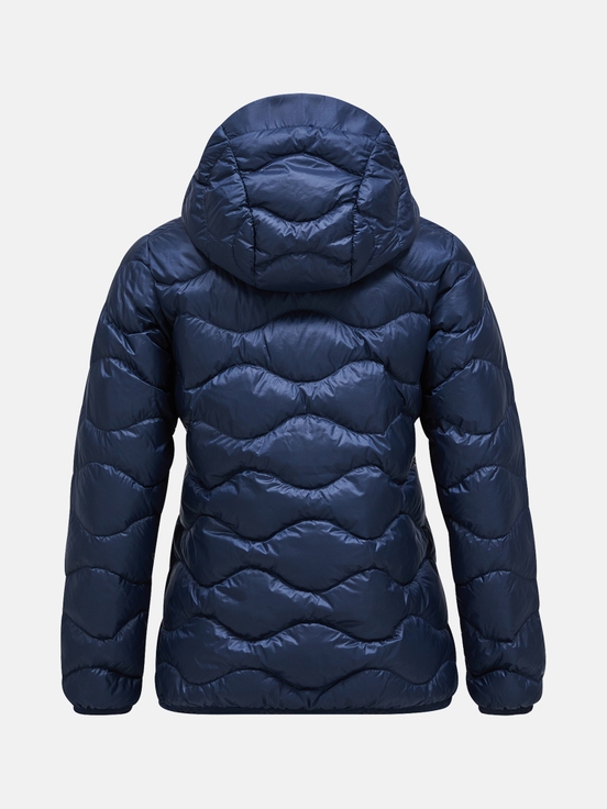 Dark Blue Women Peak Performance Helium Hood Down Jacket | US-POHTU8427