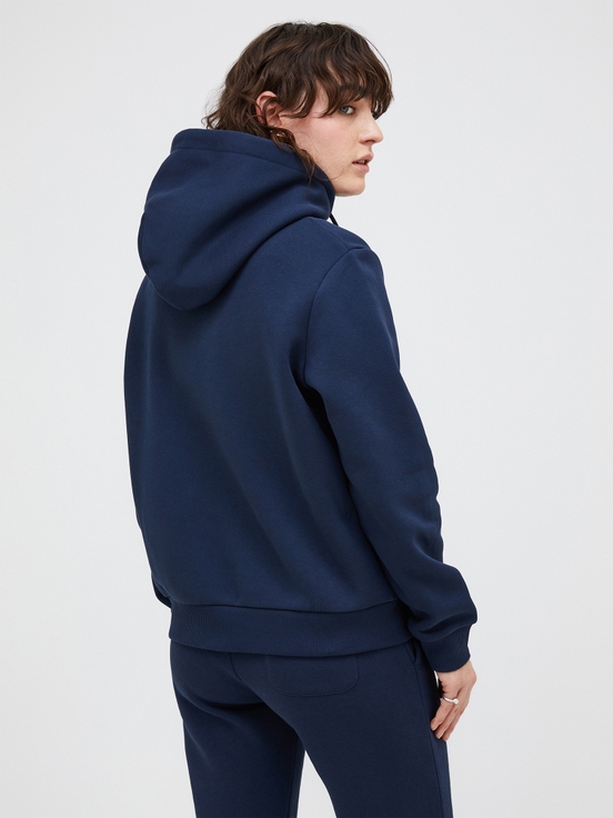 Dark Blue Women Peak Performance Original Small Logo Zip Hoodie | US-TCLGZ2173