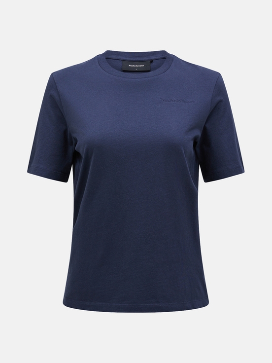 Dark Blue Women Peak Performance Original Small Logo T-shirt | US-UQBCK6851