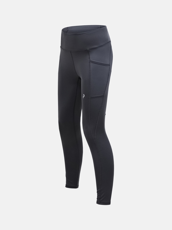 Dark Grey Women Peak Performance Flow Tights | US-OISYW5163