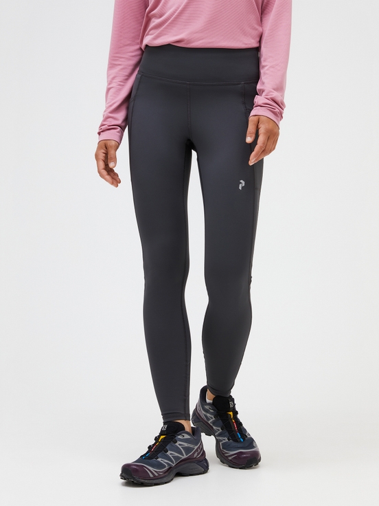 Dark Grey Women Peak Performance Flow Tights | US-OISYW5163