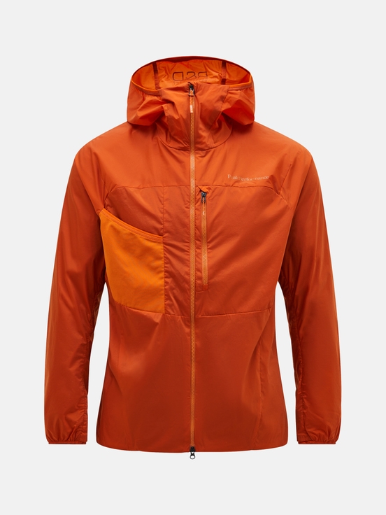 Dark Orange Men Peak Performance Vislight Polartec® Alpha™ Insulated Wind Jacket | US-FGIKE3042