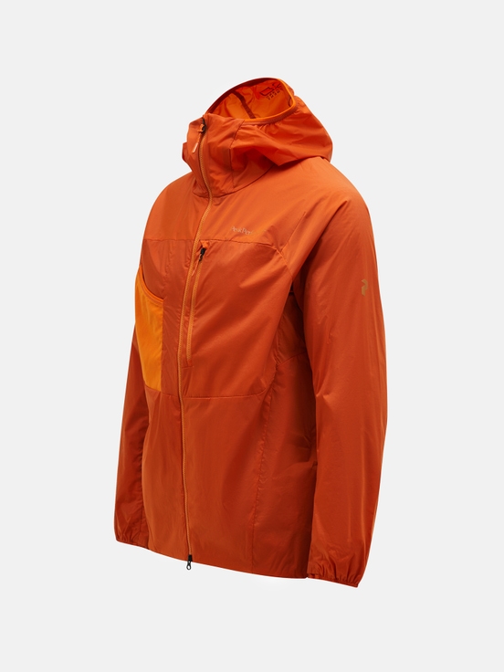 Dark Orange Men Peak Performance Vislight Polartec® Alpha™ Insulated Wind Jacket | US-FGIKE3042