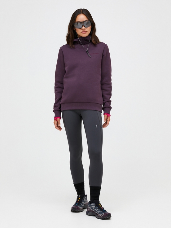 Dark Purlple Women Peak Performance Original Small Logo Crew Sweatshirt | US-XZRKI2781