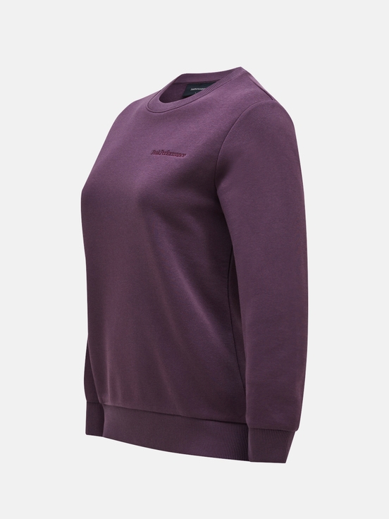 Dark Purlple Women Peak Performance Original Small Logo Crew Sweatshirt | US-XZRKI2781