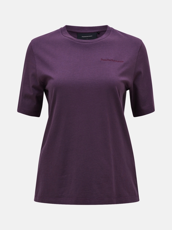 Dark Purlple Women Peak Performance Original Small Logo T-shirt | US-FZGSJ9081