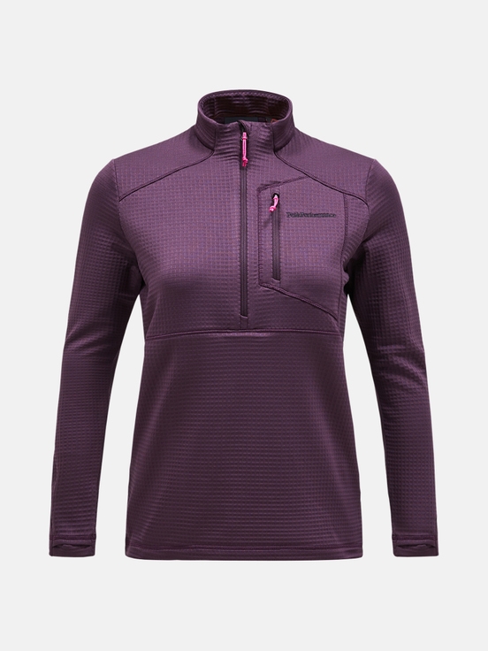 Dark Purlple Women Peak Performance Trail Polartec® Power Grid™ Half Zip Fleece | US-YVPAW1658