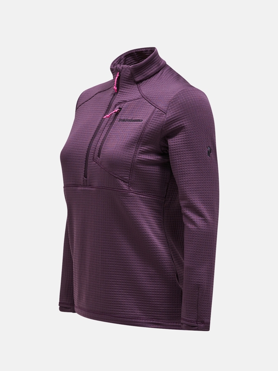 Dark Purlple Women Peak Performance Trail Polartec® Power Grid™ Half Zip Fleece | US-YVPAW1658