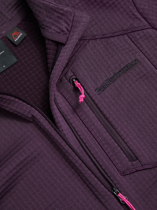 Dark Purlple Women Peak Performance Trail Polartec® Power Grid™ Half Zip Fleece | US-YVPAW1658