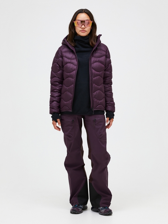 Dark Purple Women Peak Performance Helium Hood Down Jacket | US-YRCPJ1782