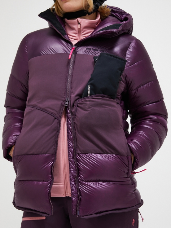 Dark Purple Women Peak Performance Minus Degree Down Puffer Ski Jacket | US-NSMKV2867