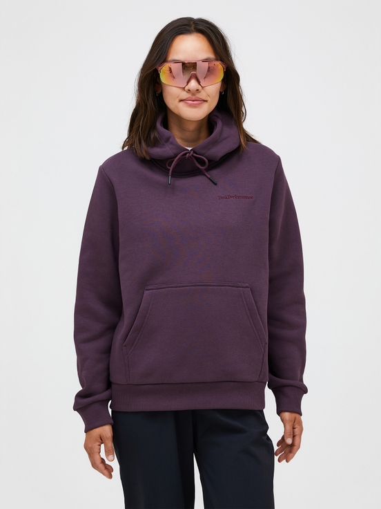 Dark Purple Women Peak Performance Original Small Logo Hoodie | US-JMVNA1823