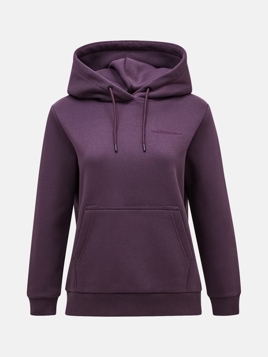 Dark Purple Women Peak Performance Original Small Logo Hoodie | US-JMVNA1823