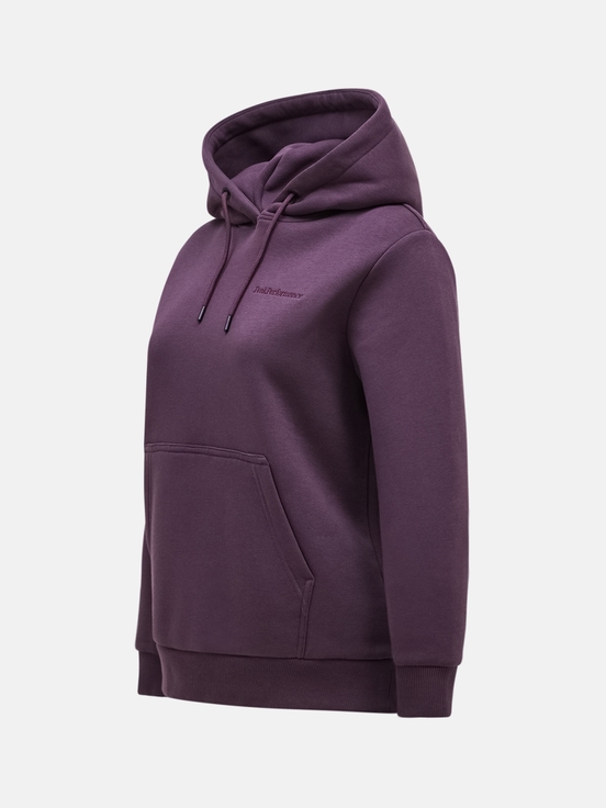 Dark Purple Women Peak Performance Original Small Logo Hoodie | US-JMVNA1823