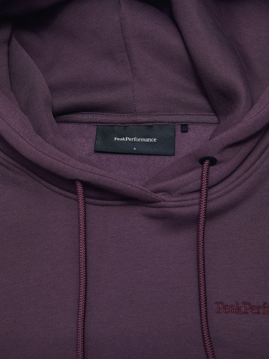 Dark Purple Women Peak Performance Original Small Logo Hoodie | US-JMVNA1823