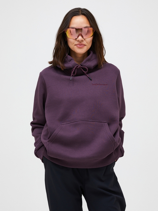 Dark Purple Women Peak Performance Original Small Logo Hoodie | US-JMVNA1823