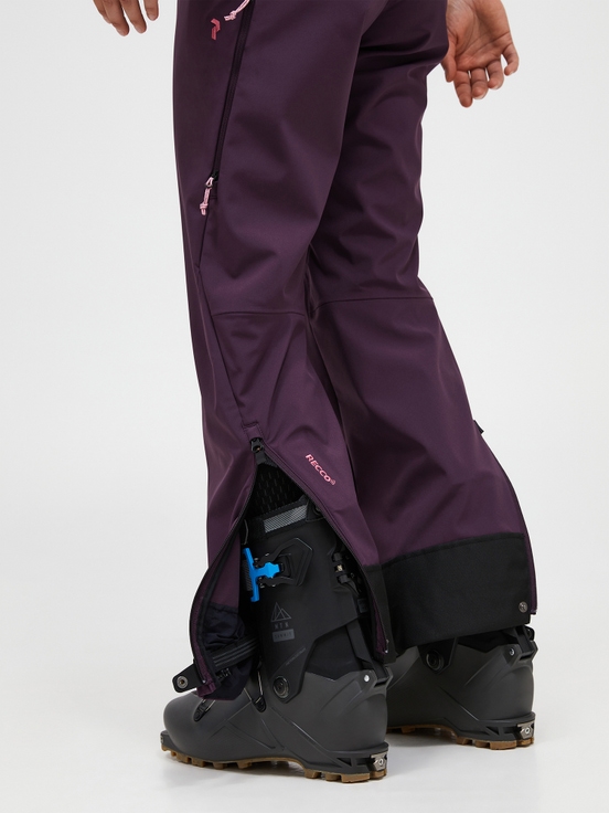 Dark Purple Women Peak Performance Stretch Softshell Bib Pants | US-BXZDE5238